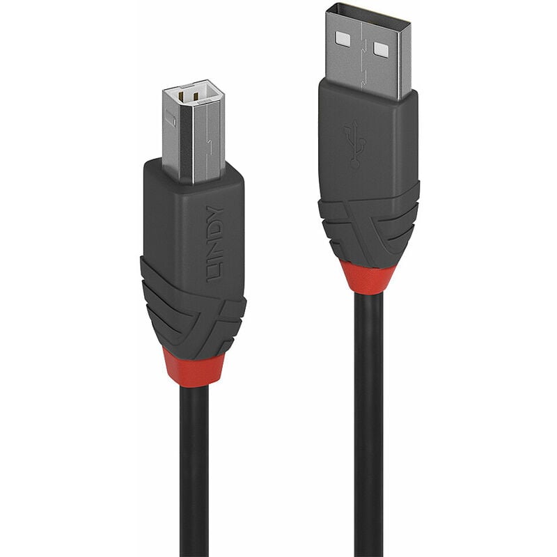 Lindy Cable Usb 2.0 Tipo A A B, Linea Anthra, 7.5M