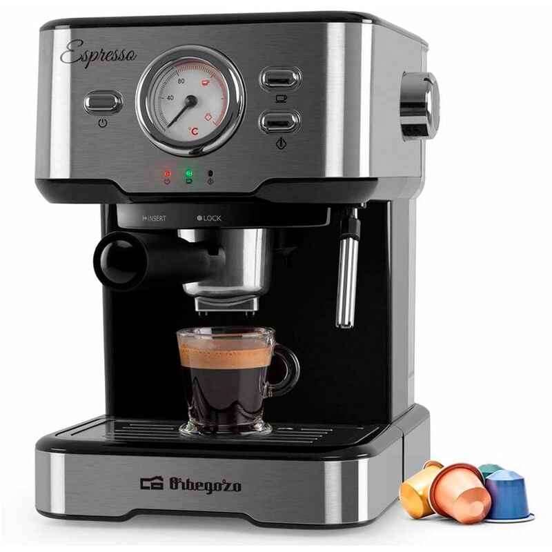 Cafetera Expreso Orbegozo Ex 5500/ 1100W/ 20 Bares