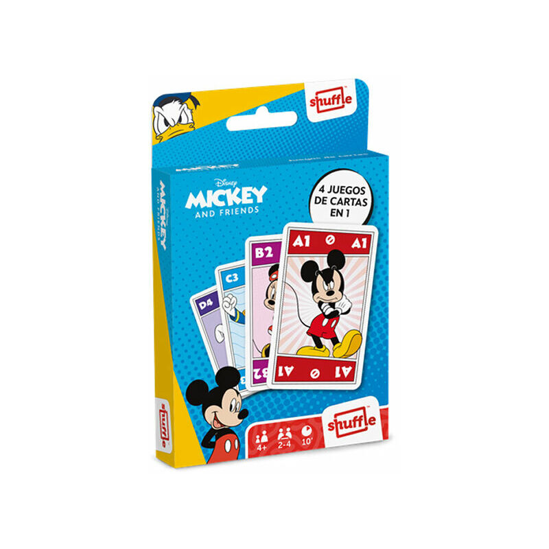 Juego De Cartas 4 En 1 Disney Mickey & Friends