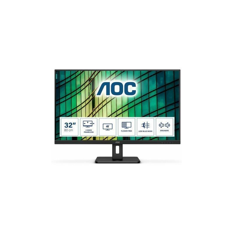 Monitor Profesional Aoc U32E2N 31.5"/ 4K/ Multimedia/ Negro