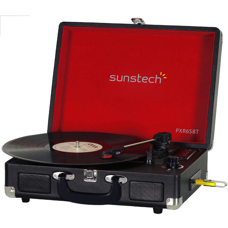 Tocadiscos Portátil Sunstech Pxr6Sbtbk