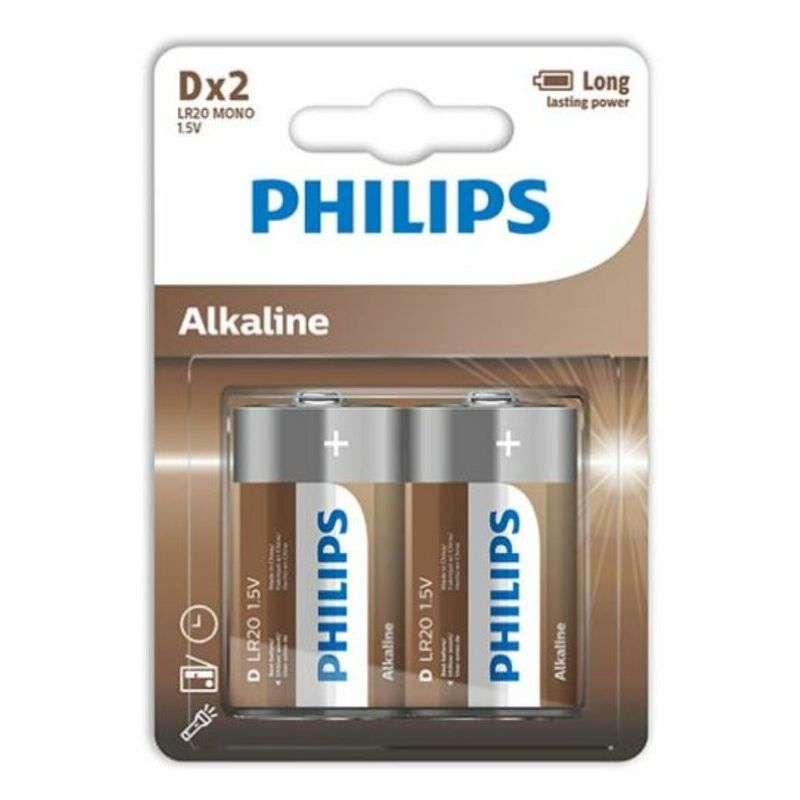 Philips Alkaline Pila D Lr20 Blister2