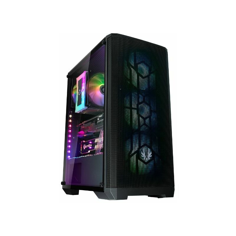 Caja Semitorre Atx Nova Mesh Se Tg 4A-Rgb Black Bitfenix