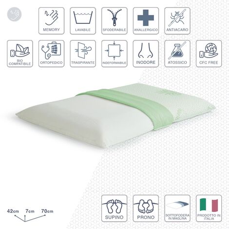 Cuscini memory modello Classic 40x70 cm in offerta