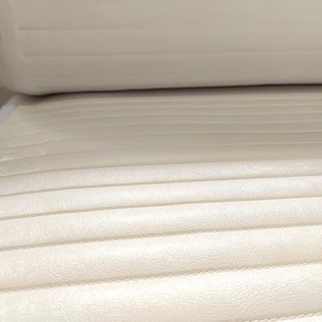 TENDAGGIMANIA® Ecopelle nautica trapuntata 3 CM per cuscineria barca - Tessuto nautico con imbottitura in ovatta - vendita al metro lineare - Colore: BIANCO
