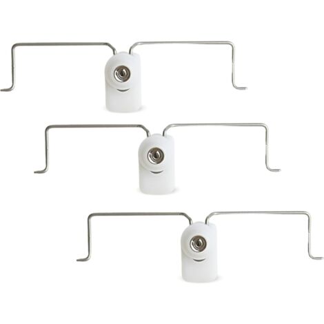 TENDAGGIMANIA Gancio NO FORO per Tende a Pacchetto UNIVERSALE SU TUTTI GLI INFISSI - Ganci per Tende senza bucare Attacco INVISIBILE con Alette Flessibili e Biadesivo - 3 PZ