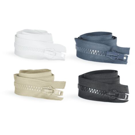 TENDAGGIMANIA Cerniera Nautica Lampo Divisibile 10 MM con Doppio Cursore- 400 CM- Colore Nero