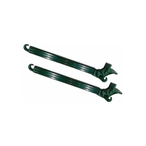 TENDAGGIMANIA Bracci per Tenda da Sole A Caduta 1 COPPIA -con Supporti in Acciaio - Ricoperti in PVC - Regolabile a 180°- Misura 70 cm - Colore Verde