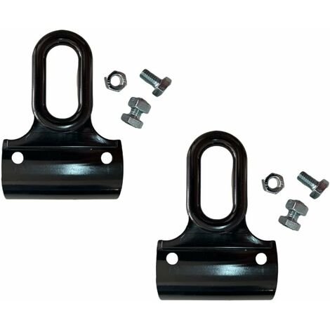 TENDAGGIMANIA Ricambi Ganci Occhielli per Tenda da Sole a Caduta in PVC ADATTABILI A Qualsiasi Profilo- Colore Nero