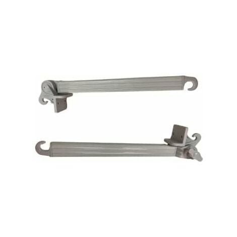 TENDAGGIMANIA Bracci per Tenda da Sole A Caduta 1 COPPIA -con Supporti in Acciaio - Ricoperti in PVC - Regolabile a 180°- Misura 50 cm - Colore Grigio