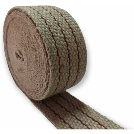 Cinghia Iuta 9 Cm X 30 M Con Strisce Nere | Nastro Decorativo Per Fai Da Te, Regali, Bomboniere E Decorazioni Rustiche - 3