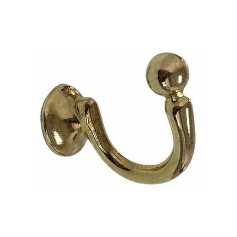 TENDAGGIMANIA Ferma Tenda Reggi Tenda Gancio Parete Oro Bronzo Cromo Satinato Colore Oro Lucido 43 mm