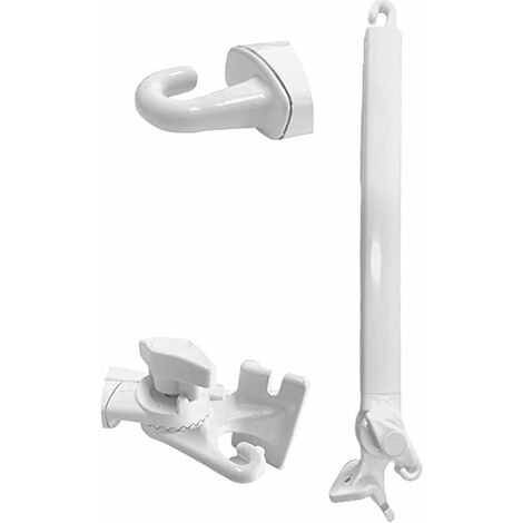TENDAGGIMANIA Bracci per Tenda da Sole A Caduta 1 COPPIA - in Alluminio -Misura 70 cm - Colore Bianco
