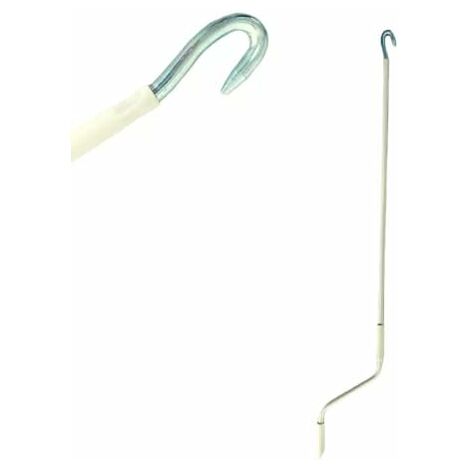 TENDAGGIMANIA Asta di MANOVRA per Tenda da Sole AVVOLGIBILE Universale MANOVELLA Maniglia-  150 CM - Colore Avorio