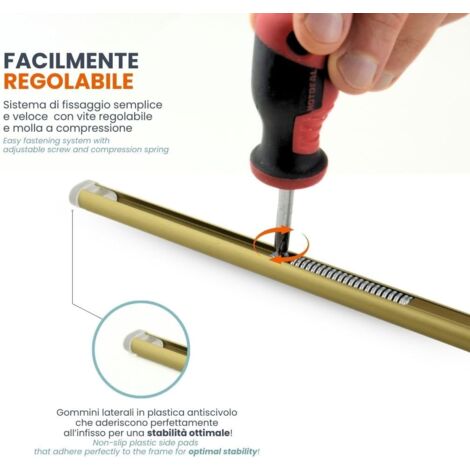 Bastone per tende da tirare, 43 cm, multiuso, invisibile, per tende e tende, riutilizzabile, per tende e