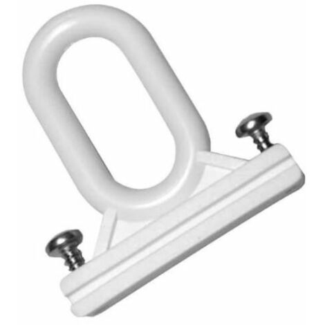 TENDAGGIMANIA Coppia Ricambi Ganci Occhielli per Tenda da Sole a Caduta in PVC Completo di Viti- Colore Bianco