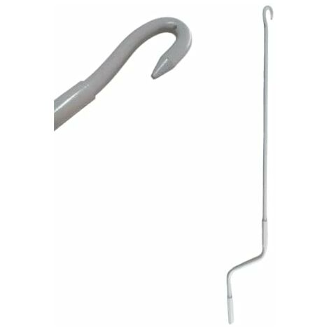 TENDAGGIMANIA Asta di MANOVRA per Tenda da Sole AVVOLGIBILE Universale MANOVELLA Maniglia-  220 CM - Colore Grigio
