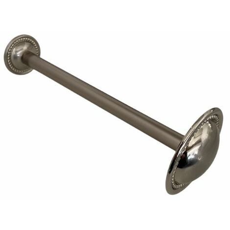 TENDAGGIMANIA Reggi Tenda FERMATENDA EMBRASSE in Ottone per Tenda a Parete, 20 CM x 70 MM - Colore Nichel Satinato