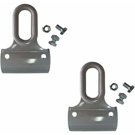 TENDAGGIMANIA Ricambi Ganci Occhielli per Tenda da Sole a Caduta in PVC ADATTABILI A Qualsiasi Profilo- Colore Grigio