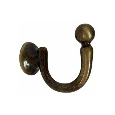 TENDAGGIMANIA Ferma Tenda Reggi Tenda Gancio Parete Oro Bronzo Cromo Satinato Colore Bronzo 43 mm