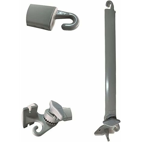 TENDAGGIMANIA Bracci per Tenda da Sole A Caduta 1 COPPIA - in Alluminio - Misura 70 cm - Colore Grigio