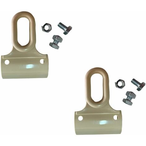 TENDAGGIMANIA Ricambi Ganci Occhielli per Tenda da Sole a Caduta in PVC ADATTABILI A Qualsiasi Profilo- Colore Avorio