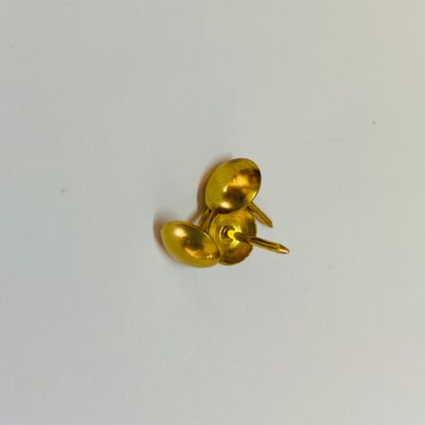 BULLETTE Chiodi Testa BOMBATA da 9 x 15 MM per Divano Sedia Poltrona 100 Pezzi, Colore Oro Lucido