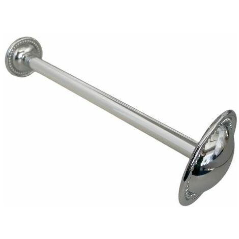 TENDAGGIMANIA Reggi Tenda FERMATENDA EMBRASSE in Ottone per Tenda a Parete, 20 CM x 70 MM - Colore Cromo