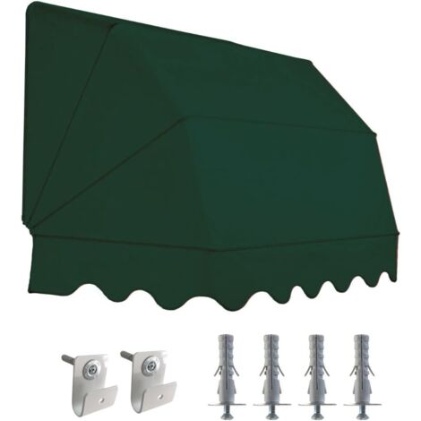 Tenda da Sole CAPPOTTINA 4 Raggi L.150 X H.80 Movimento Corda DX,Volant C-Struttura Alluminio Bianco-Tessuto TEMPOTEST GRIGIO 79 TENDAGGIMANIA