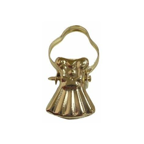 TENDAGGIMANIA Pinze per tende - Mollette per tende da interno - Pinzettone stile barocco - PZ 10 - Colore Bronzo