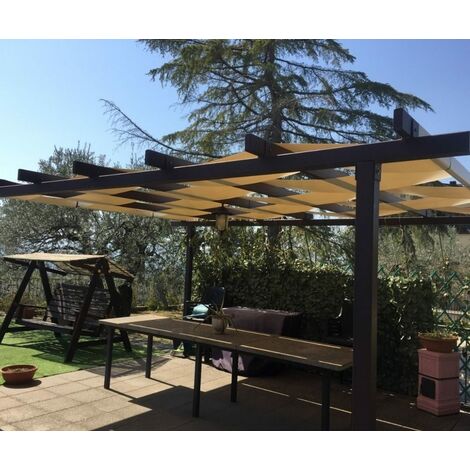TENDAGGIMANIA® Teli Fasce in PVC da 650 gr/m2 per Copertura di STRUTTURE, PERGOLE, Gazebo (60 x 700 cm, BIANCO)