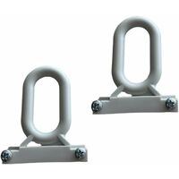 TENDAGGIMANIA® Ganci per Tende da Sole a Caduta - in PVC - 1 Coppia di Ganci universali Completa di Viti- Colore Grigio