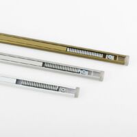 TENDAGGIMANIA Astine per Tende a Pressione Argento - Misura 39-60 cm - 1 PEZZO-Bacchetta a molla Estensibile in Alluminio- Bastone per Tende a Vetro Allungabile