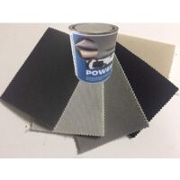 tendaggimania Kit Rivestimento Tessuto Cielo Tetto Auto + Colla Alte Temperature Power- Colore Grigio 1410, Modello Nido d'Ape -2,5 metri + 1 colla Power
