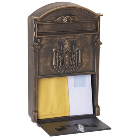 HEMOTON Mini Briefkasten Holz - Dekorativer Miniatur Briefkasten 5x3.5cm