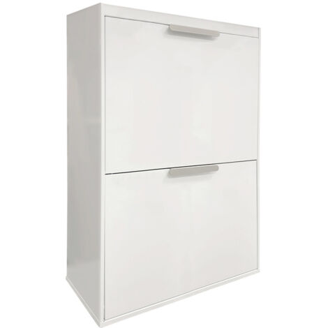 ARREGUI Ecoclas Recycling Abfalleimer / Mülleimer aus Stahl, Mülltrennsystem mit entnehmbaren Inneneimern aus Kunststoff mit Griff Weiß 4 x 17L (68 L)
