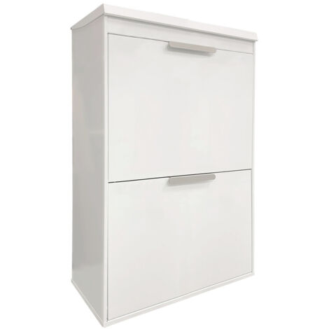ARREGUI Ecoclas Plus Recycling Abfalleimer / Mülleimer aus Stahl mit Aufbewahrungsbox mit Deckel, Mülltrennsystem mit entnehmbaren Inneneimern aus Kunststoff mit Griff Weiß 4 x 17L (68 L)