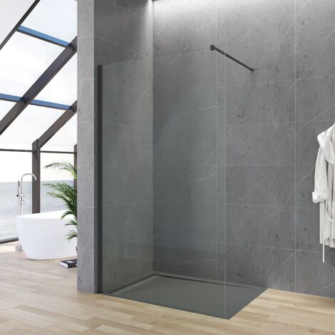 110x200 cm Duschkabine Duschabtrennung Nano Glas Duschwand mit Stabilisator Glaswand, 10 mm Einscheibensicherheitsglas