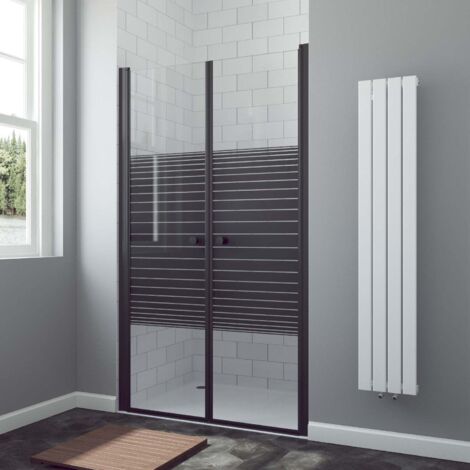 Aqualavos Duschtür 80x197 cm Duschabtrennung 6mm NANO GLAS Nischentür Doppeltür