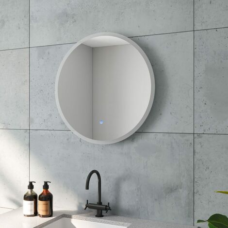 LED Badspiegel Rund 60x60 Cm – Mit Beleuchtung, Touchschalter, Antibeschlag & IP44 Schutz