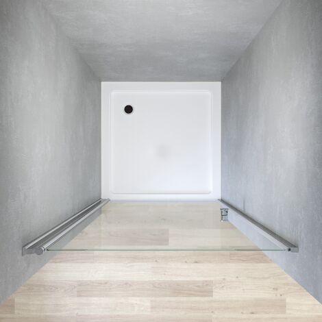 Nische Dusche Drehtür 70 75 80 90 100 cm Einscheibensicherheitsglas Duschtür Nischentür Pendeltür Glastür für Duschkabine 70x187 cm Wandausgleich 15 mm & 20 mm