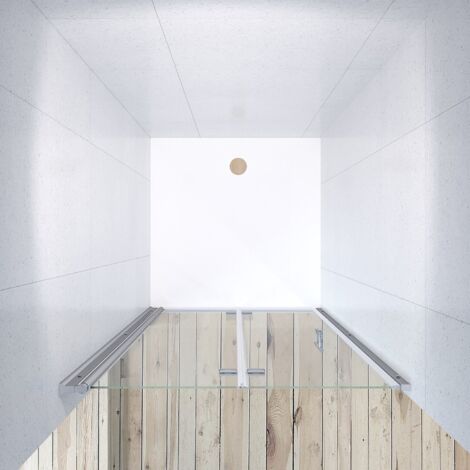 Nischentür Falttür Duschabtrennung Glas Duschwand Duschtür Drehfalttür Glas 120x197 cm Duschwand aus 6mm Sicherheitsglas (ESG) mit Nanobeschichtung