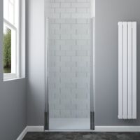 Nischentür 80x188,5 cm Pendeltür Duschkabine 6 mm ESG Sicherheitsglas Heb/Senk-Technik rahmenlose Duschwand