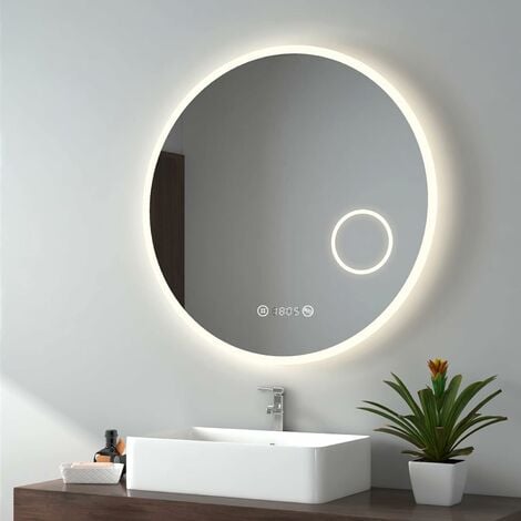 Grand Miroir de Douche Long avec Lumières Tactiles LED, Smart HOMirror,  Anti-Buée, Mural, Décoration de