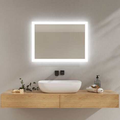 Miroir de salle de bain lumineux LED LM03, différentes tailles,  3000/4000/6500K I  –