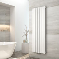 EMKE Radiateur eau chaude en acier Radiateur Double couche Tube plat Montage mural Blanc 160x54cm