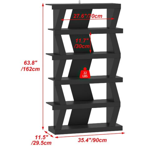 Vidaxl Bücherregal Raumteiler Schwarz 40x30x135