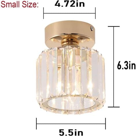 Ganeed Plafonnier En Cristal Suspension Luminaire Lustre Dimmable Mini