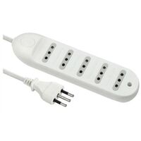 Mehrfachsteckdose 5 Steckdosen Zweiwertigen Stecker 10A Schuh
