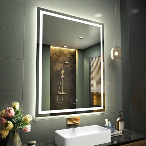Paco Home 7, Beleuchtung Badezimmer Schminkspiegel Spiegel (Ø50cm) Beleuchtung Typ mit Rund Indirekte